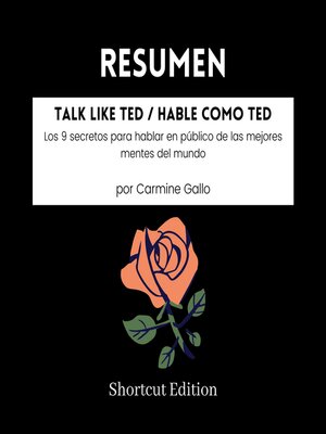 cover image of RESUMEN--Talk Like TED / Hable como TED